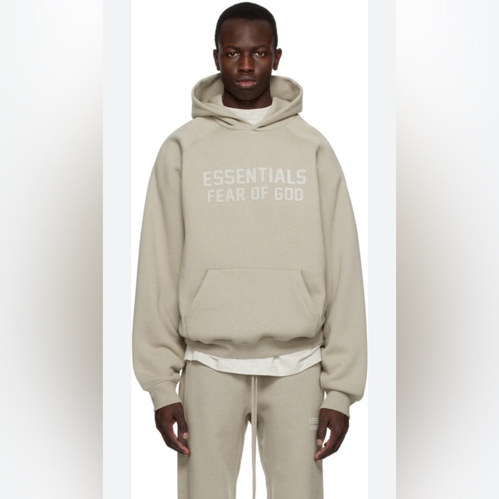 NWT Essentials Fear Of Good Hoodie Sweatshirt Smoke Size S Oversized